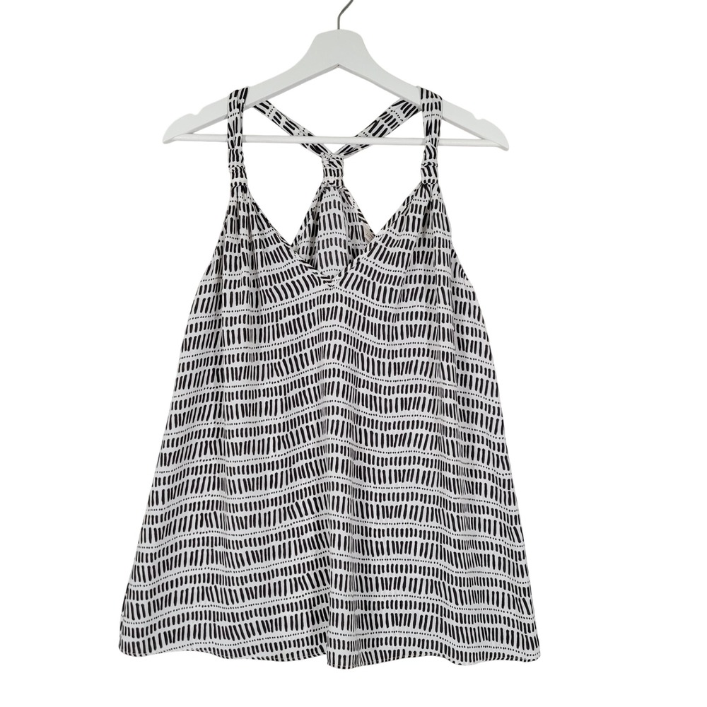 Banana Republic Tank Top Women Small White Black Heritage Collection Racerback